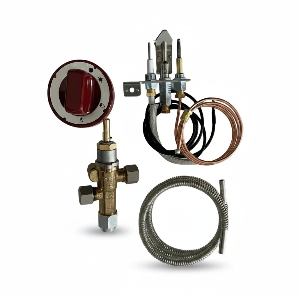 Shaan/Shahi Tandoor Oven Pilot burner with Gas Control Valve with Knobs