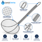Heavy Duty Professional Commercial Nickel Plated Steel Skimmer 300mm (12in)