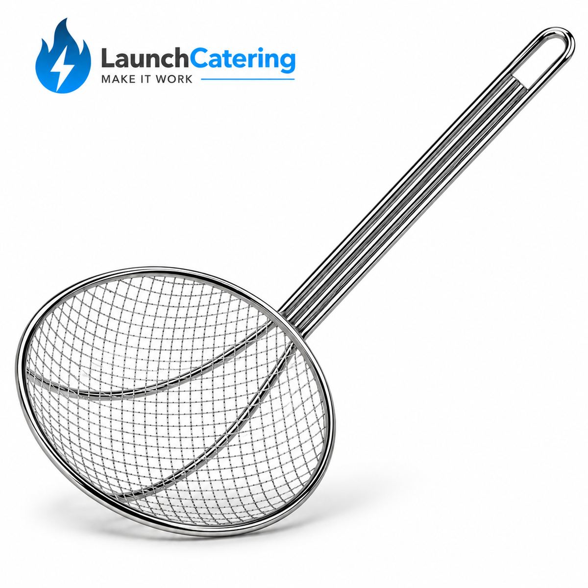 Nickel Plated Heavy Duty Commercial Steel Skimmer 200mm (8in)