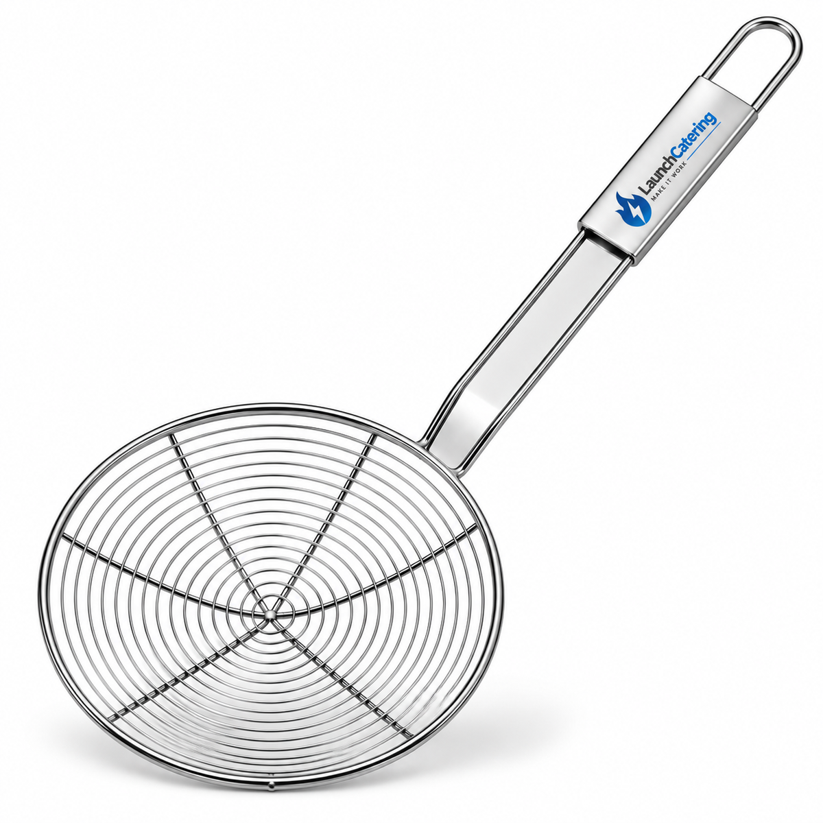 Professional 58 Cm Length Round Skimmer D20cm Stainless Steel Spider Strainer