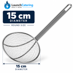 Nickel Plated Heavy Duty Commercial Steel Skimmer 150mm (6in)