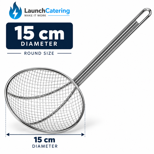 Nickel Plated Heavy Duty Commercial Steel Skimmer 150mm (6in)
