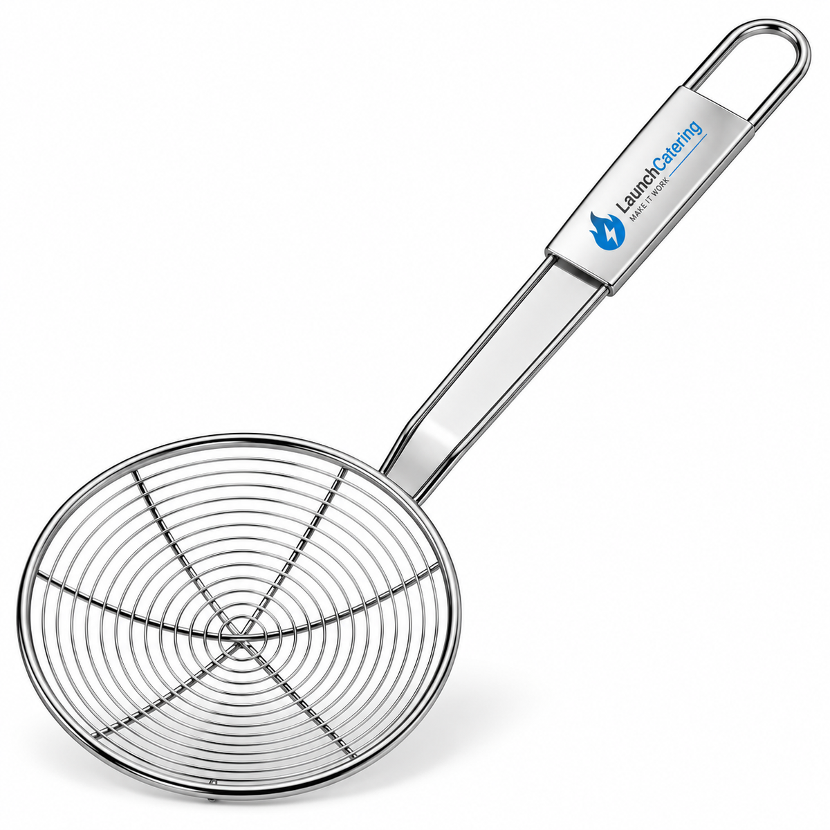 Professional 55 Cm Length Round Skimmer D16cm Stainless Steel Spider Strainer