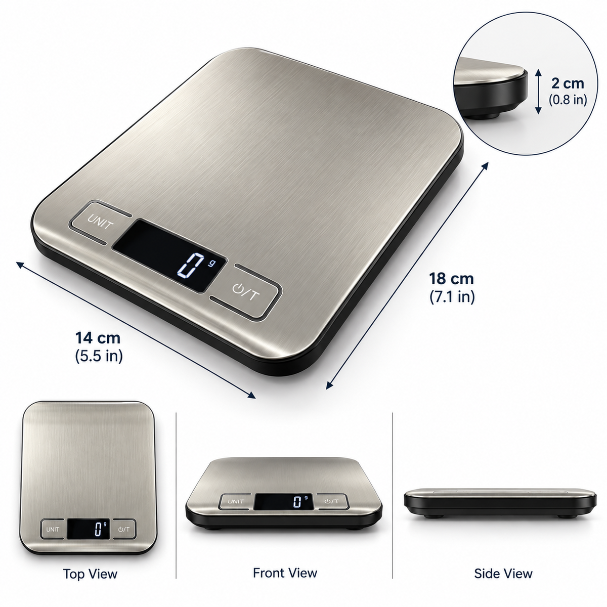 Professional Digital Kitchen Scale 10kg Commercial Food Scale