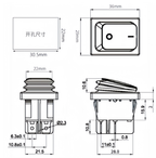 Heavy Duty Waterproof Seal Rocker Switch ON/OFF DPST KCD4 Green