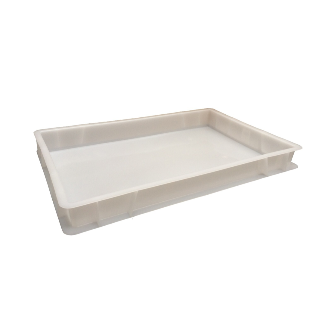 Pack of 6 Dough box 600 x 400 x 100mm white polypropylene
