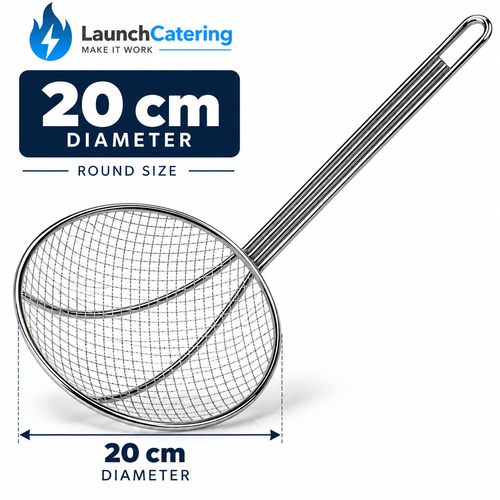Nickel Plated Heavy Duty Commercial Steel Skimmer 200mm (8in)
