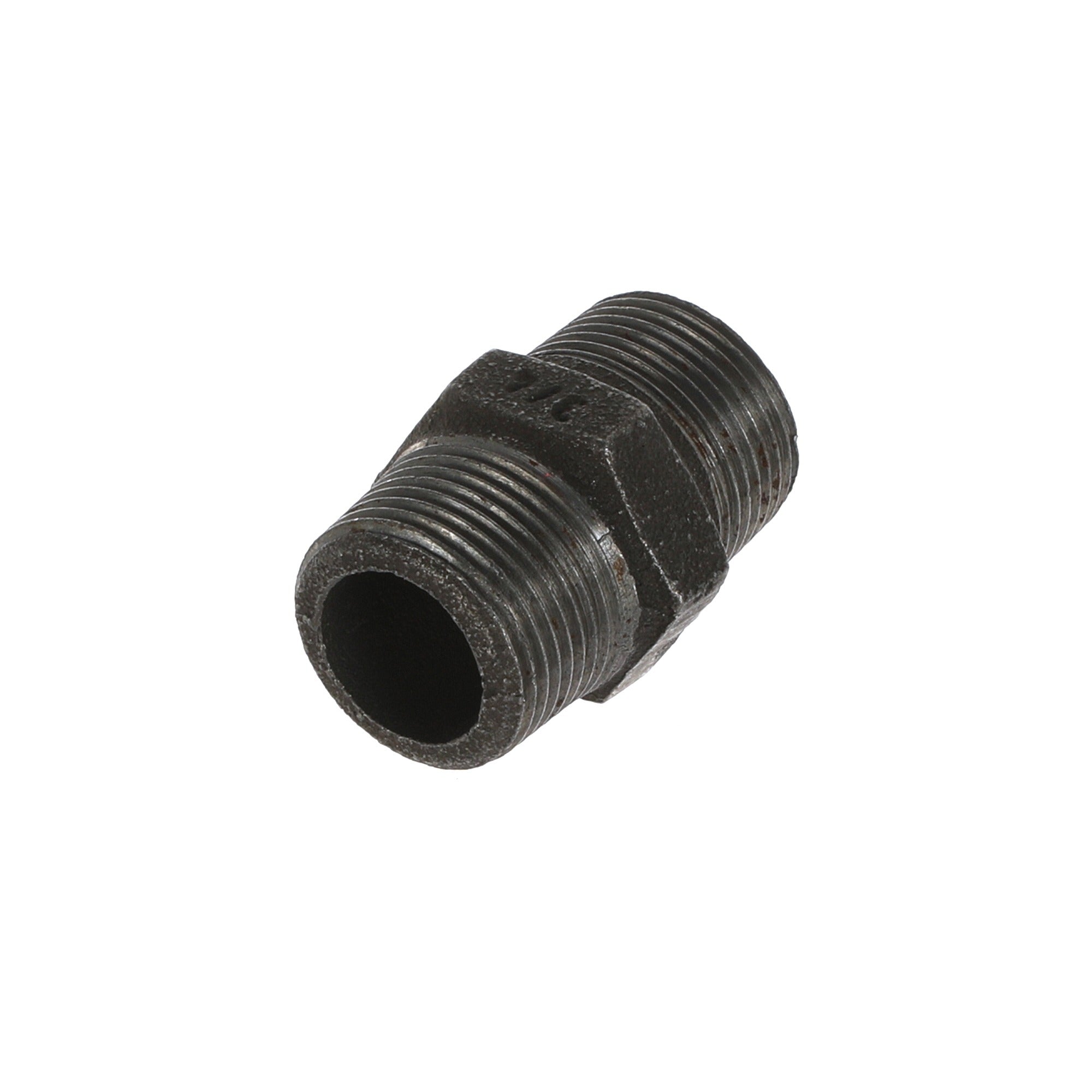3/4 inch Black Iron Hexagonal Nipple - BSP Gas Pipe Fitting for Commercial Catering