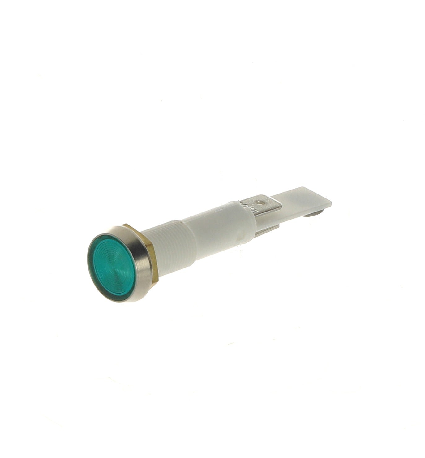 Green Round Indicator Light 230V 10mm Chrome Bezel - Commercial Catering Equipment Spare