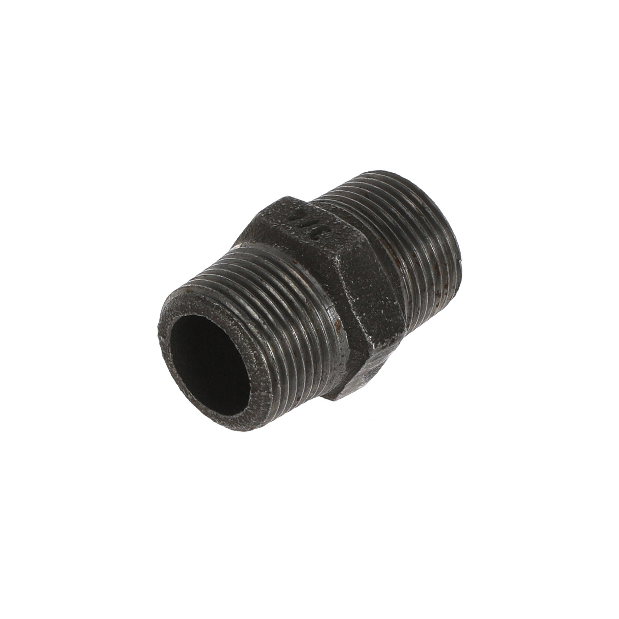 3/4 inch Black Iron Hexagonal Nipple - BSP Gas Pipe Fitting for Commercial Catering