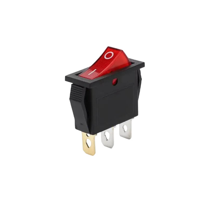 Commercial Equipment Switch / Single Pole ON OFF (Red) / 16A 250V / 11 x 30mm