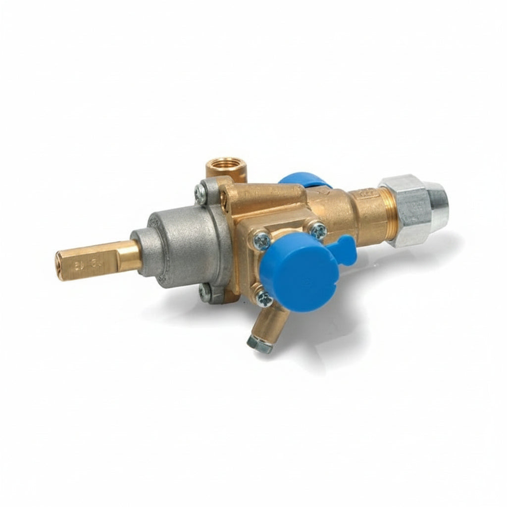 PEL 22S/V Gas Tap Safety Valve - PTVS-1048 with pilot, outlet ø12/10mm, above