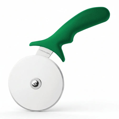 Green 5 inch stainless steel commercial pizza cutter wheel