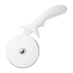 White 5 inch stainless steel commercial pizza cutter wheel