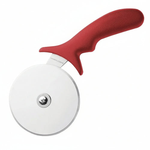 Red 5 inch stainless steel commercial pizza cutter wheel