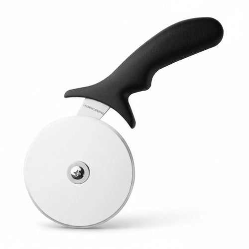 Black 5 inch stainless steel commercial pizza cutter wheel