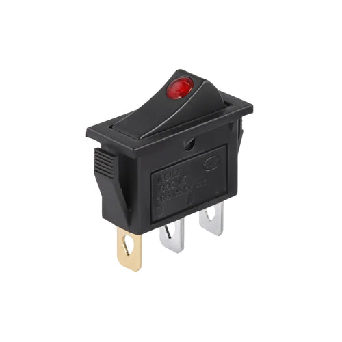 Commercial Equipment Switch / Single Pole ON OFF (Black) / 16A 250V / 11 x 30mm