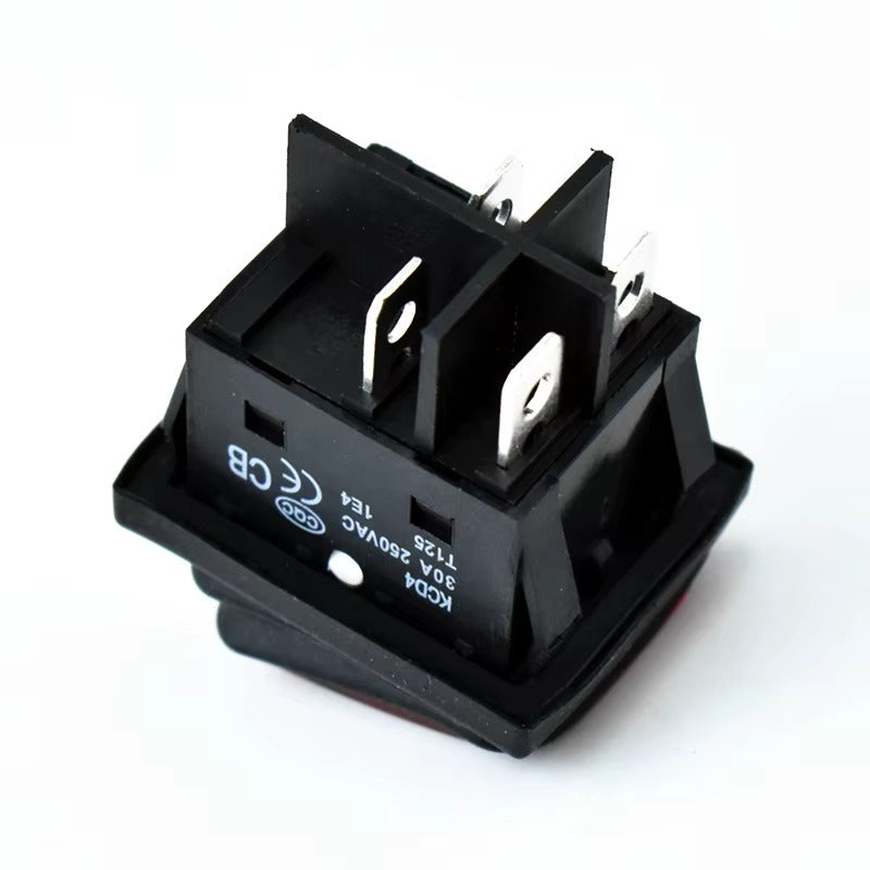 Heavy Duty Waterproof Seal Rocker Switch ON/OFF DPST KCD4 Red