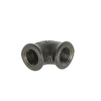 1/2 inch Black Iron 90 Degree Elbow F/F - BSP Gas Pipe Fitting for Commercial Catering