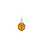 Amber Round Indicator Light 230V 10mm Chrome Bezel - Commercial Catering Equipment Spare
