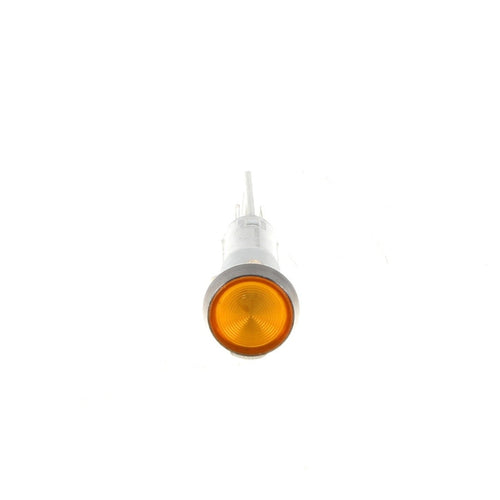 Amber Round Indicator Light 230V 10mm Chrome Bezel - Commercial Catering Equipment Spare