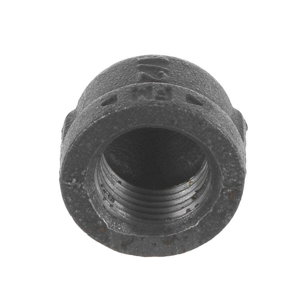 1/2 inch Black Iron Female Plug Cap - BSP Gas Pipe Fitting for Commercial Catering