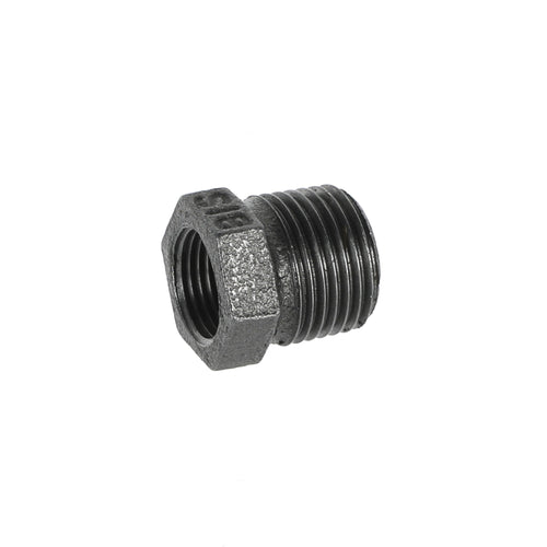 1/2 inch x 3/8 inch Black Iron Reducing Bush BSP Gas Pipe Fitting for Commercial Catering