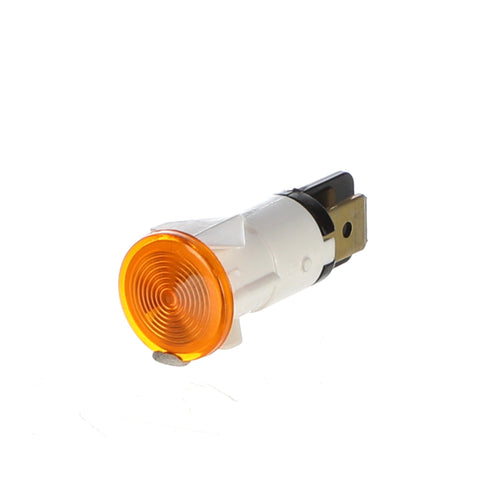 Amber Round Indicator Light 230V 12mm Panel Mount - Commercial Catering Equipment Spare