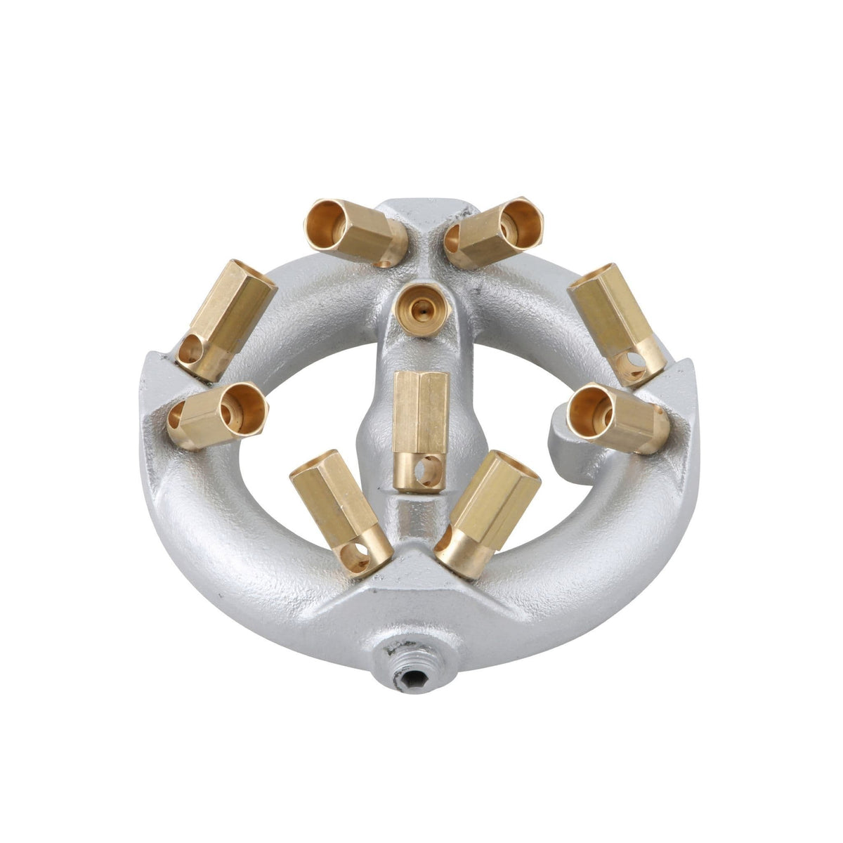 10 Jet Gas Cooker Burner R6 5.75 Inch Cast Iron Brass Stock Pot Boiling Ring NG LPG