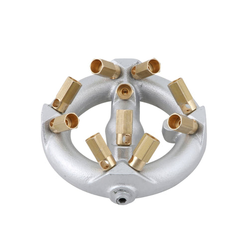 10 Jet Gas Cooker Burner R6 5.75 Inch Cast Iron Brass Stock Pot Boiling Ring NG LPG