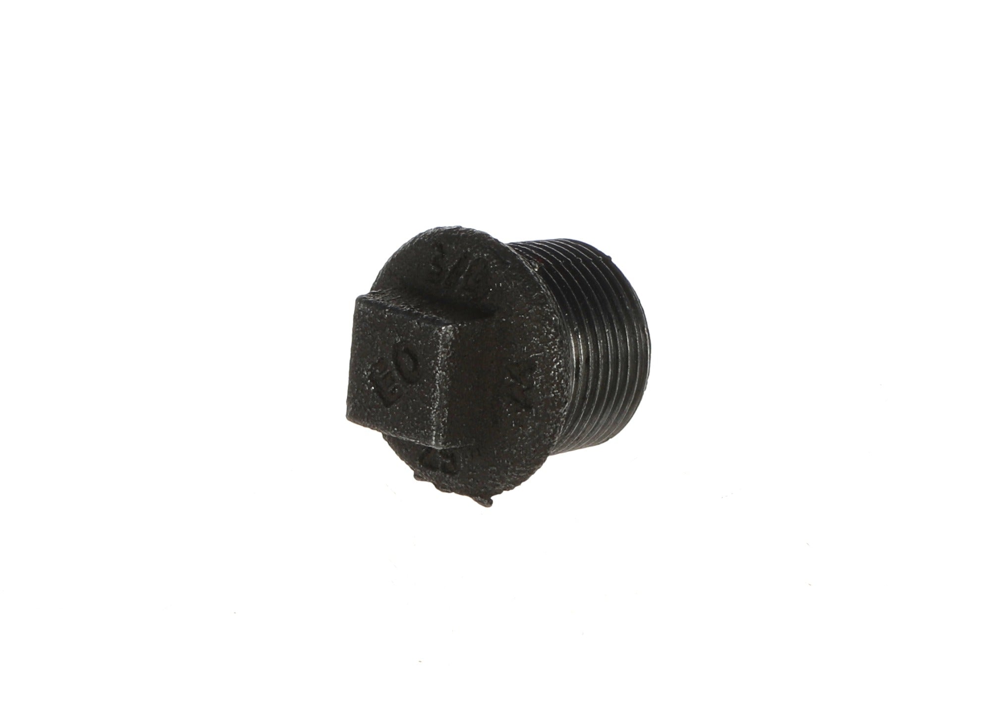 3/4 inch Black Iron Male Plug - BSP Gas Pipe Fitting for Commercial Catering