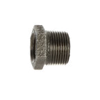 3/4 inch x 1/2 inch Black Iron Reducing Bush - BSP Gas Pipe Fitting for Commercial Catering