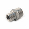 3/4 inch x 1/2 inch Black Iron Hexagon Reducing Nipple - BSP Gas Pipe Fitting for Commercial Catering