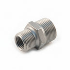 3/4 inch x 1/2 inch Black Iron Hexagon Reducing Nipple - BSP Gas Pipe Fitting for Commercial Catering