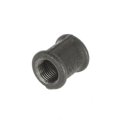 1/2 inch Black Iron Socket Coupler - BSP Gas Pipe Fitting for Commercial Catering