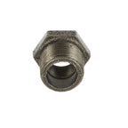 3/4 inch x 1/2 inch Black Iron Reducing Bush - BSP Gas Pipe Fitting for Commercial Catering