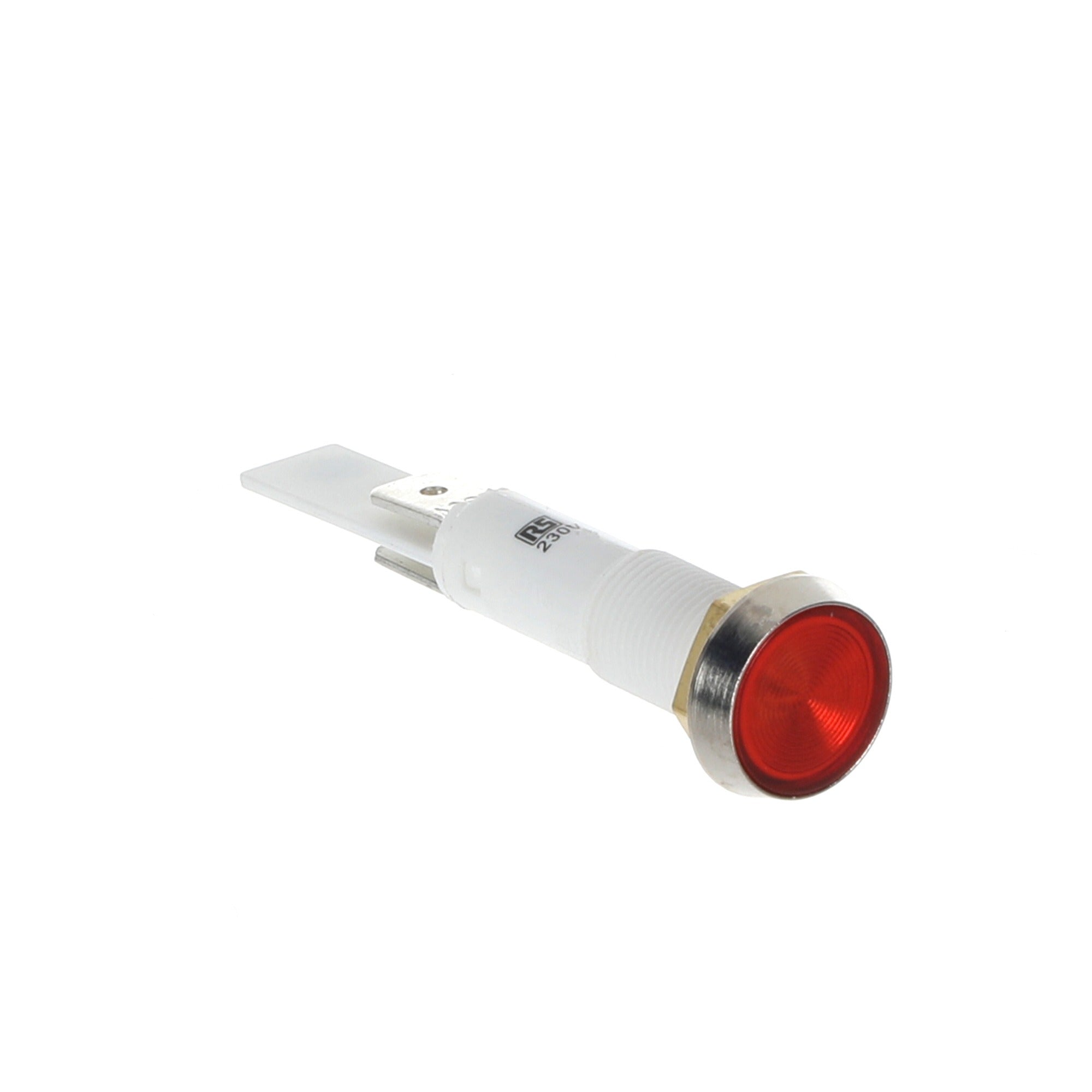 Red Round Indicator Light 230V 10mm Chrome Bezel - Commercial Catering Equipment Spare