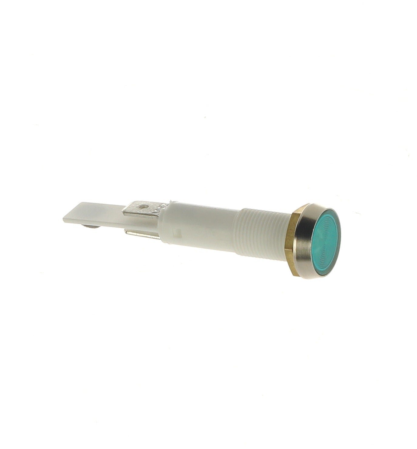 Green Round Indicator Light 230V 10mm Chrome Bezel - Commercial Catering Equipment Spare