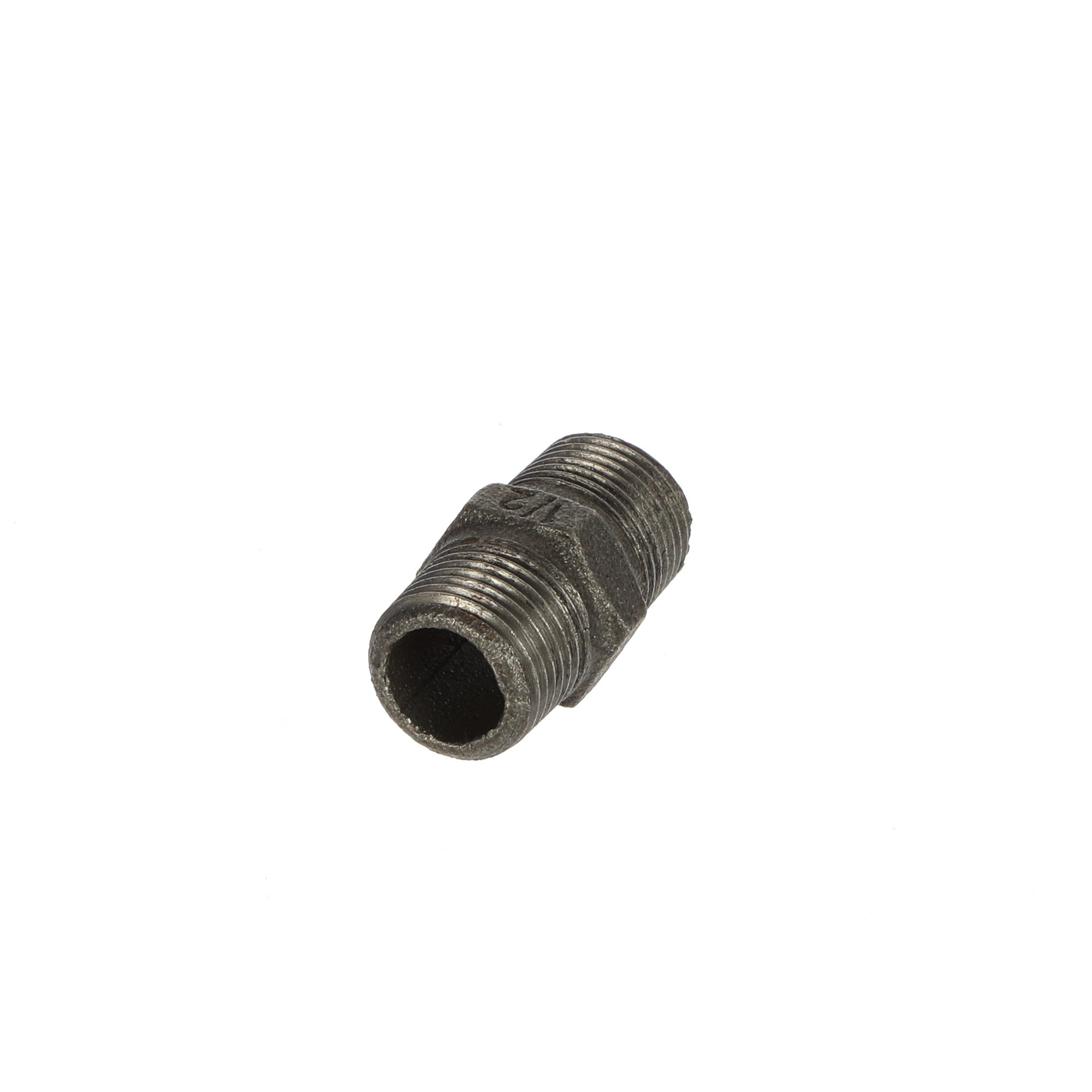 1/2 inch Black Iron Hexagonal Nipple - BSP Gas Pipe Fitting for Commercial Catering