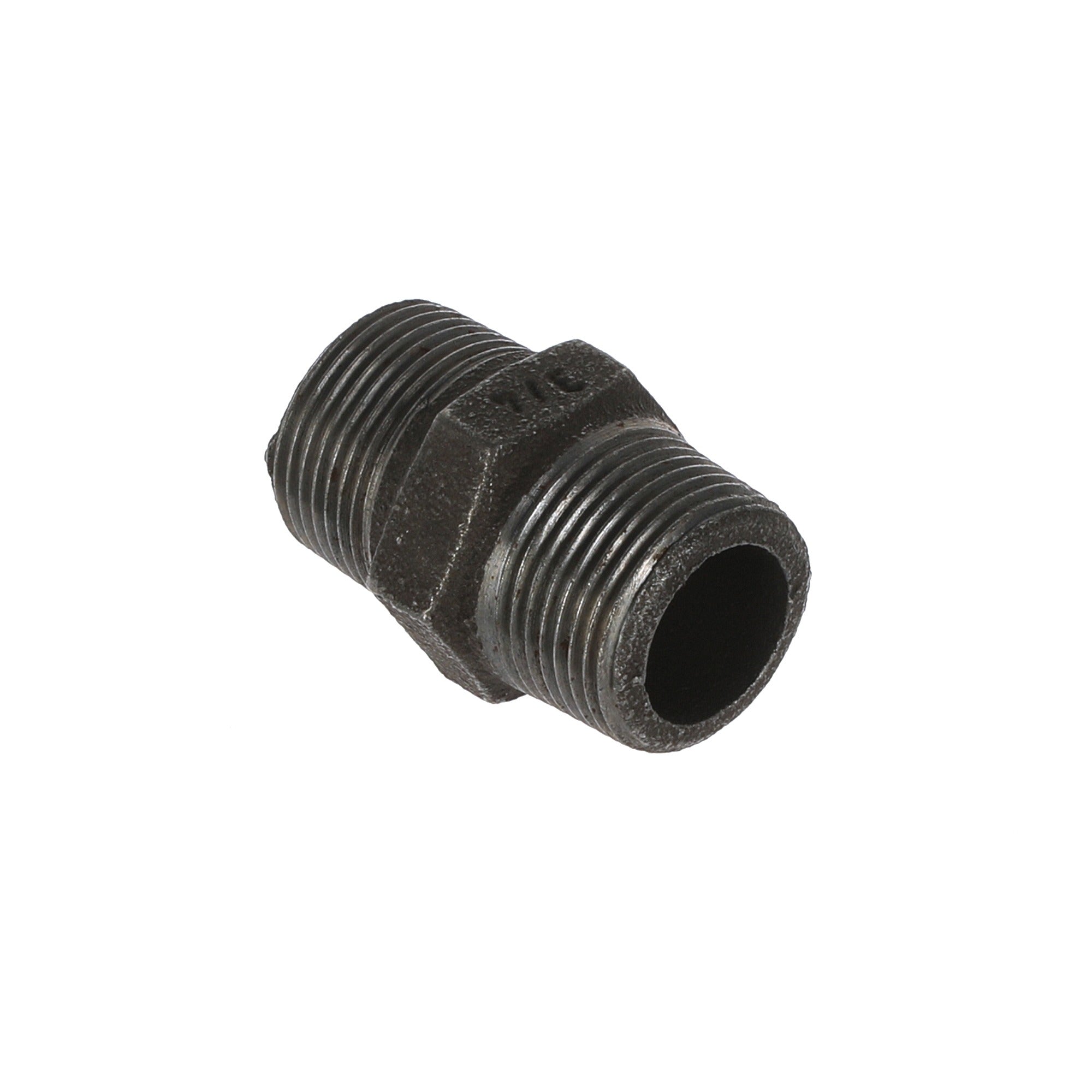 3/4 inch Black Iron Hexagonal Nipple - BSP Gas Pipe Fitting for Commercial Catering