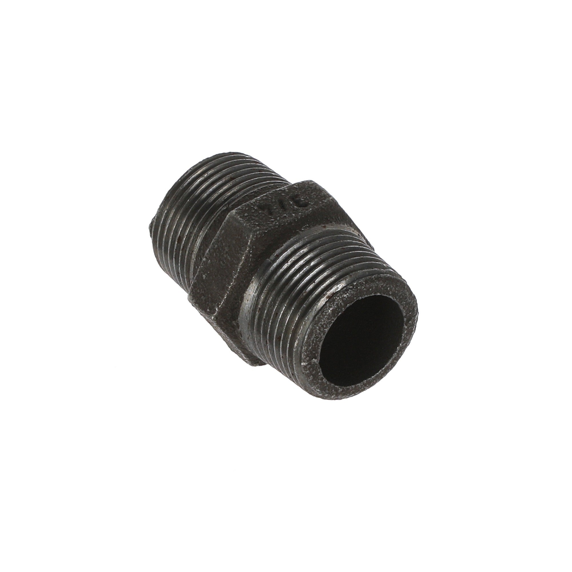 3/4 inch Black Iron Hexagonal Nipple - BSP Gas Pipe Fitting for Commercial Catering
