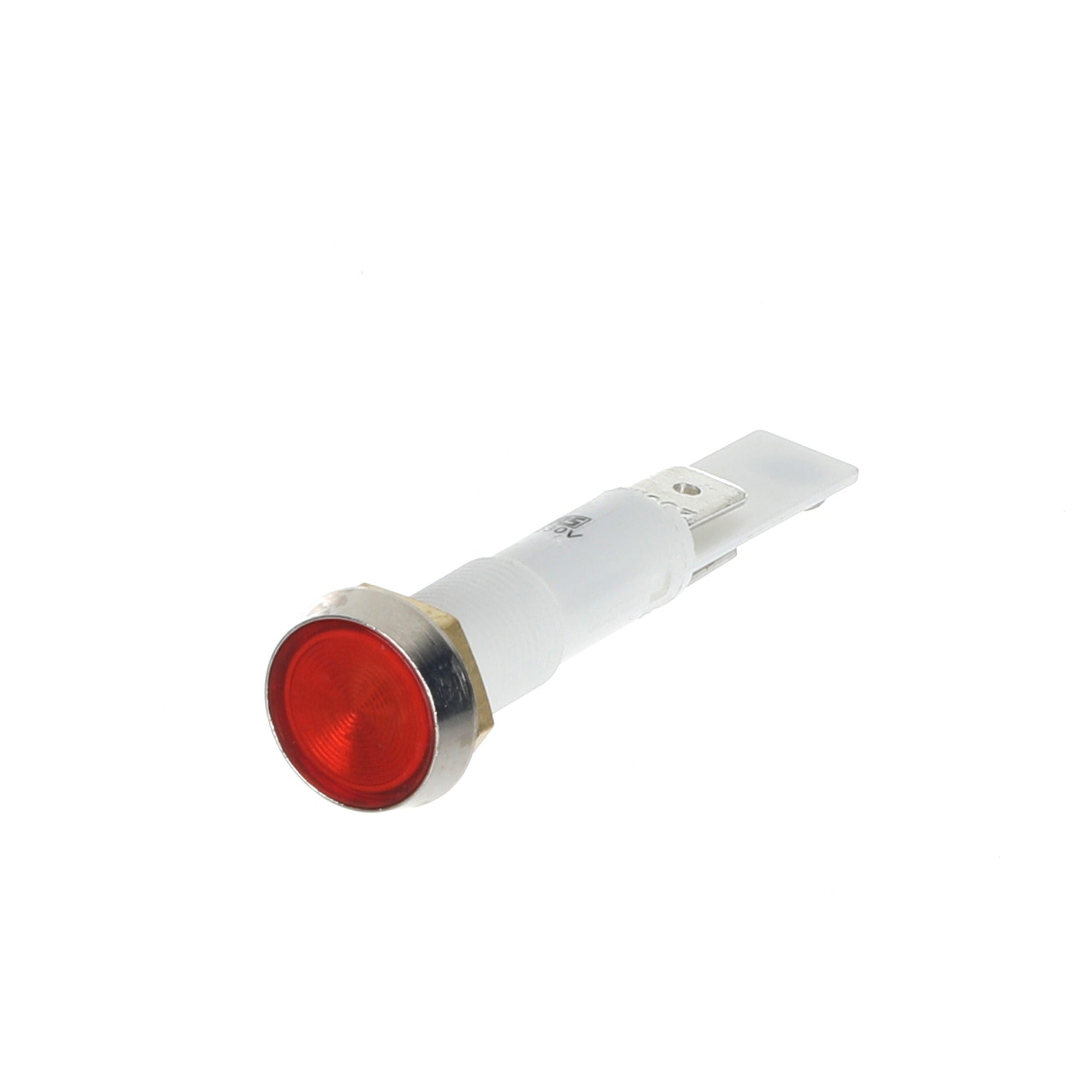 Red Round Indicator Light 230V 10mm Chrome Bezel - Commercial Catering Equipment Spare