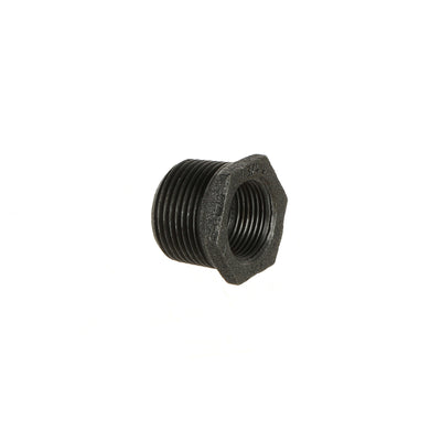 1 inch x 3/4 inch Black Iron Reducing Bush  BSP Gas Pipe Fitting for Commercial Catering