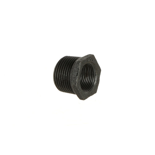 1 inch x 3/4 inch Black Iron Reducing Bush  BSP Gas Pipe Fitting for Commercial Catering