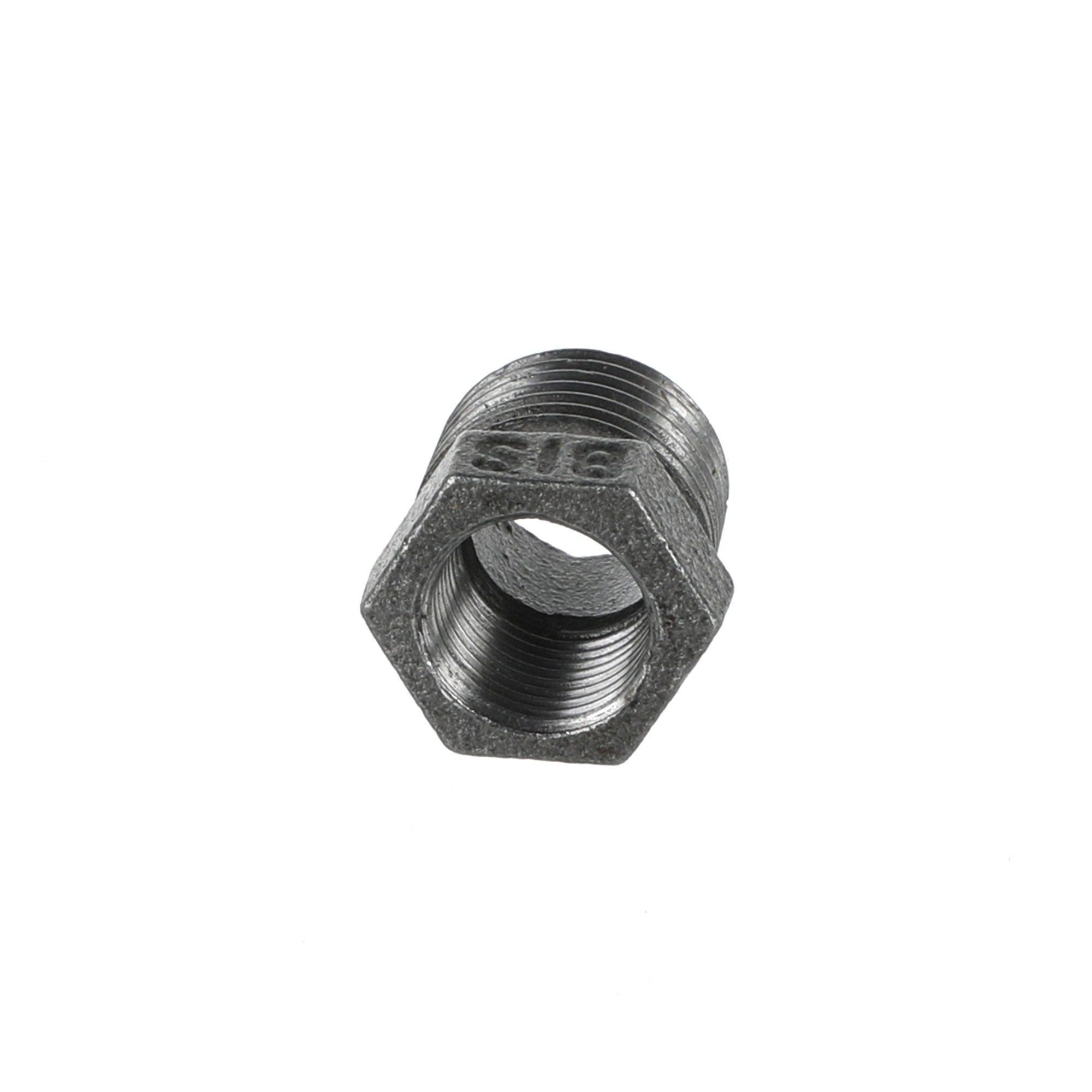 1/2 inch x 3/8 inch Black Iron Reducing Bush BSP Gas Pipe Fitting for Commercial Catering