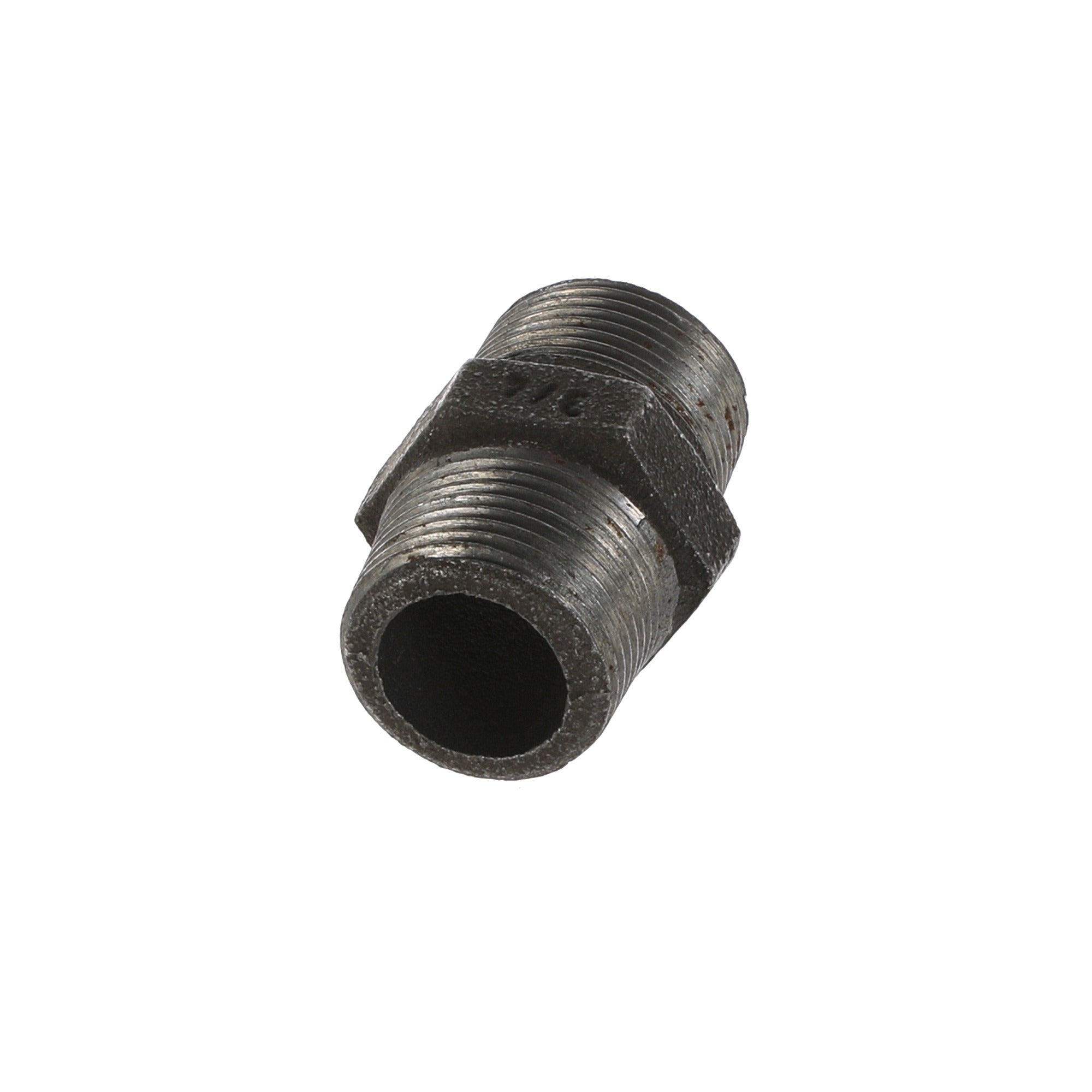 3/4 inch Black Iron Hexagonal Nipple - BSP Gas Pipe Fitting for Commercial Catering