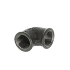 3/4 inch Black Iron 90 Degree Elbow F/F - BSP Gas Pipe Fitting for Commercial Catering