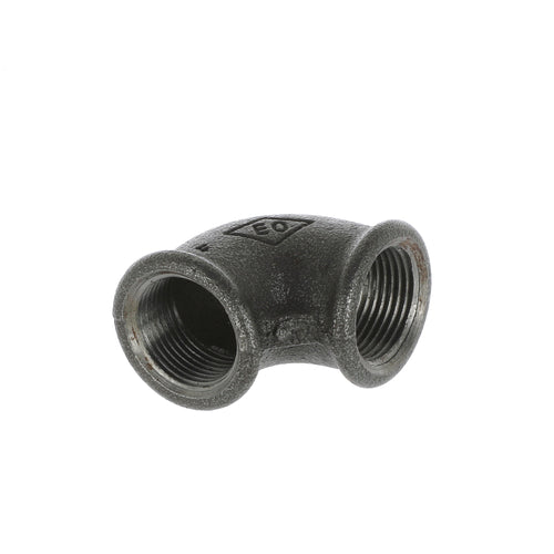 3/4 inch Black Iron 90 Degree Elbow F/F - BSP Gas Pipe Fitting for Commercial Catering