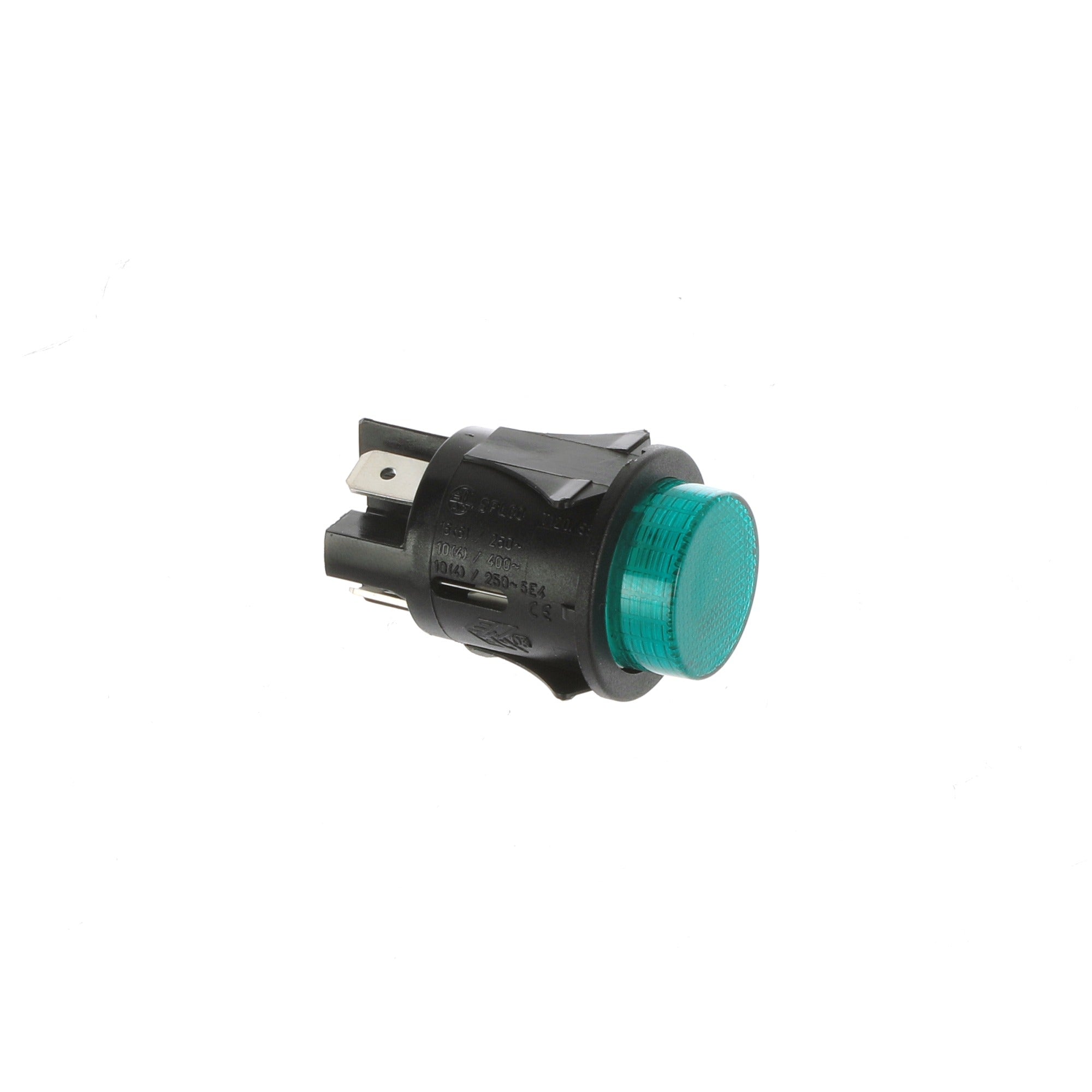 Green Round Latching Push Button 2 Pole 16A 250V 25mm - Commercial Catering Equipment Spare