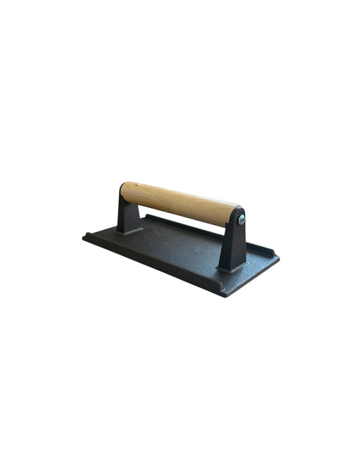 Cast Iron Rectangular Grill Press Steak Weight Bacon Press